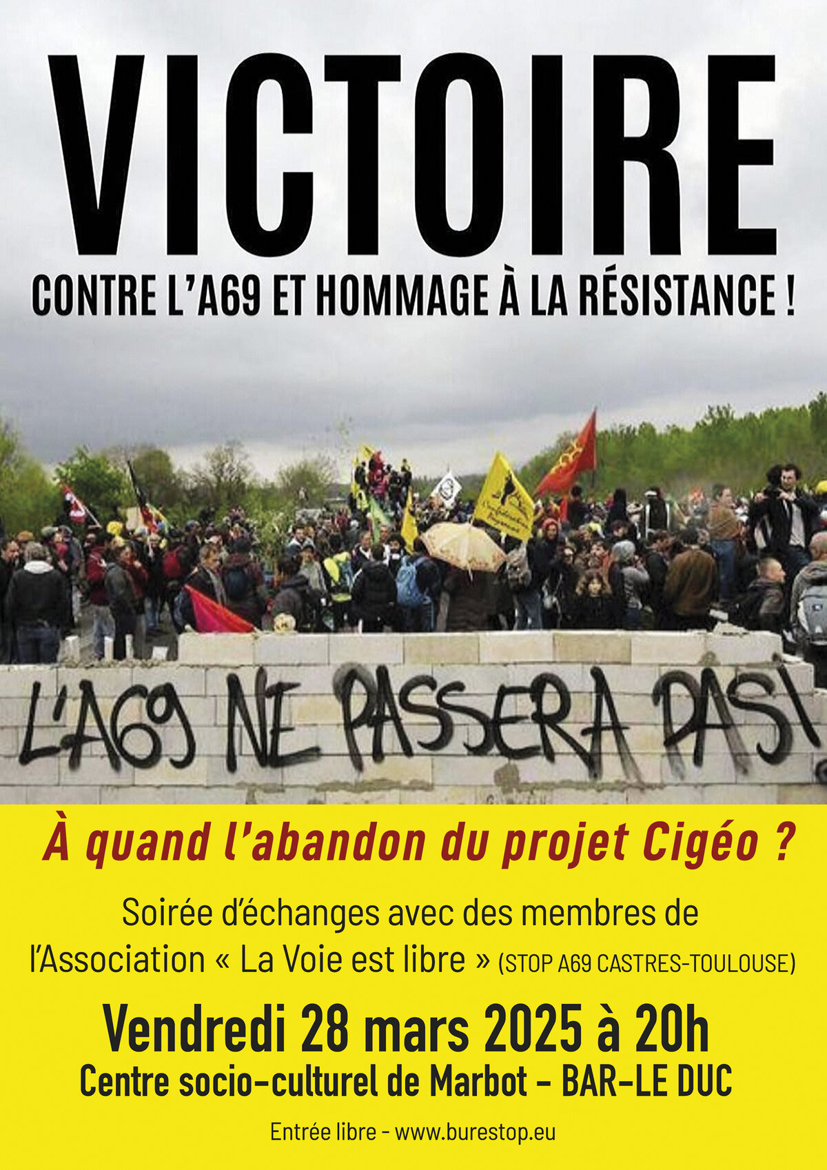 Soirée échanges "Victoire contre l'A69"