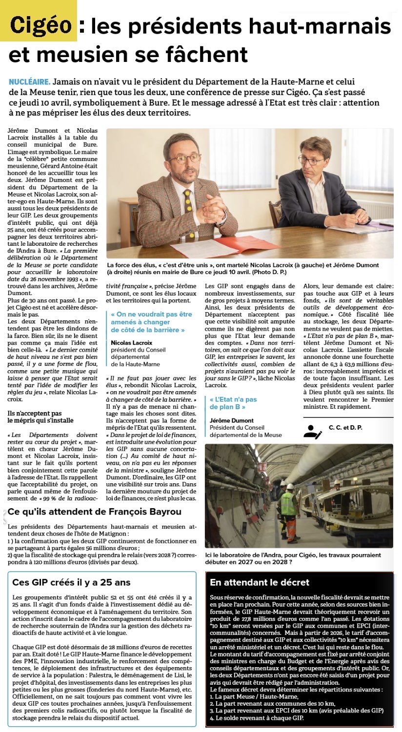 Cigéo : chantage illusoire et scandaleux marchandage